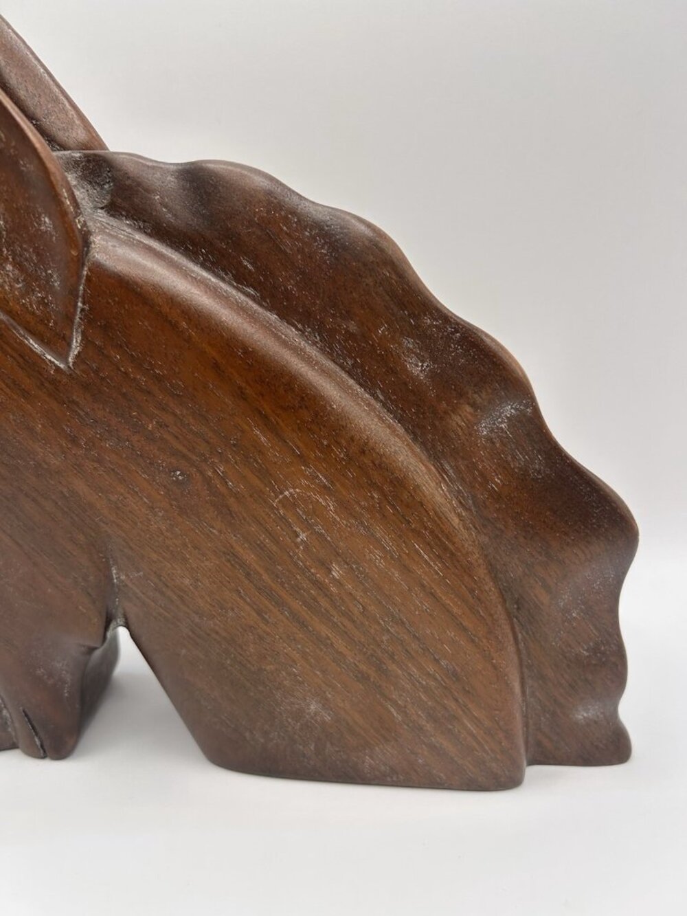 Wood Horse Head Sculpture Mid Century Modern Hand Carved Figurine MCM Rustic - Picture 5 of 14